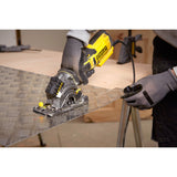 Scie circulaire à main multi-matériaux Stanley fatmax 650w (jaune noir, avec étui)