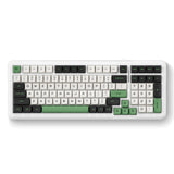 Mchose K99 Clavier RVB mécanique sans fil en jacinthe vert émeraude (blanc, disposition américaine (Qwerty), KTT Hyacinth, RVB, échange à chaud, PBT double prise, sans fil | Bluetooth | USB-C)