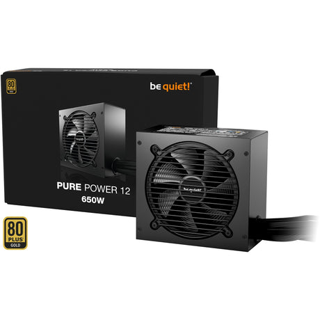 Soyez silencieux! alimentation pure power 12 650 watts (noir, 2x pcie)