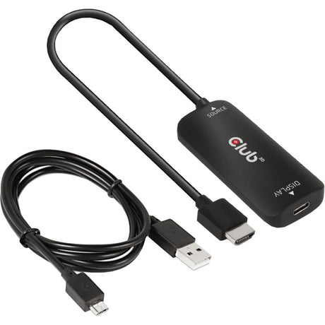 Adaptateur Club 3D HDMI+ Micro USB vers USB-C (noir)