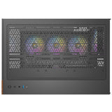 Boîtier tour midi argb en bois Antec cx800 (couleur bois noir | 1x USB-A | 1x USB-C | verre trempé)