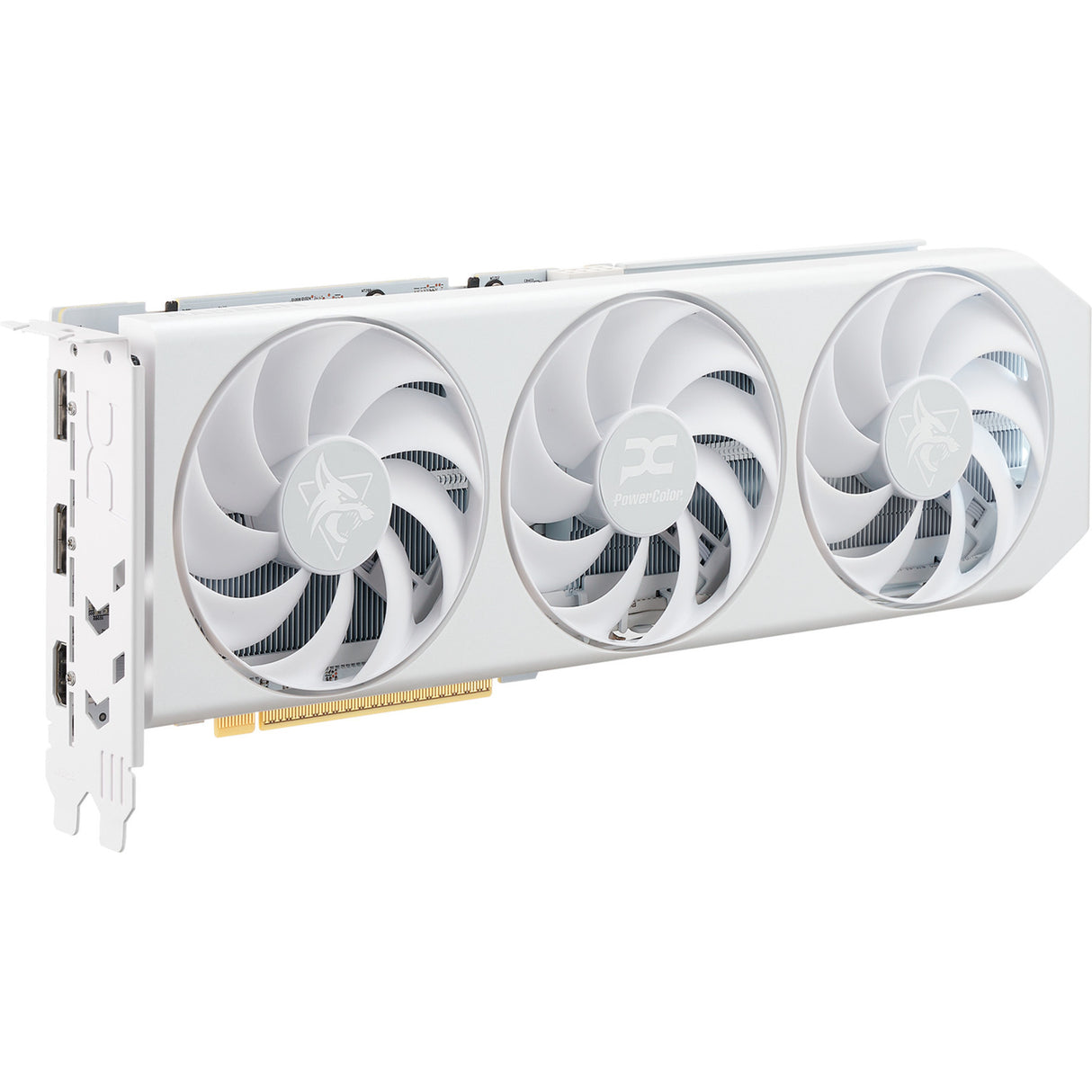 Carte graphique Powercolor Radeon RX 9060 XT Hellhound Spectral White 16G (blanc, RDNA4, GDDR6, 2x Display Port, 1x HDMI 2.1)