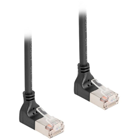 Delock câble réseau rj45 cat.6a s ftp slim 90° vers le haut coudé vers le haut câble de 3 m (noir)