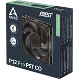Ventilateur de boîtier Arctic p12 pro pst co (noir, 120 x 120 x 25 mm, pwm)