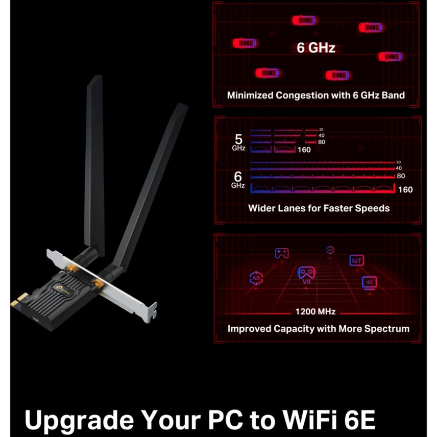 Tp-link archer txe72e ax5400 wi-fi 6e bluetooth 5.3 pcie