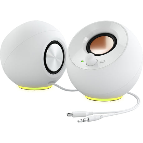 Creative Pebble SE Enceinte PC (blanc, Bluetooth, USB-C, AUX, RVB)