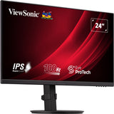 Moniteur ergonomique Viewsonic VA2408-HDJ 23,8 (noir (mat), 1x HDMI, 1x port d'affichage, VGA, 100 Hz)