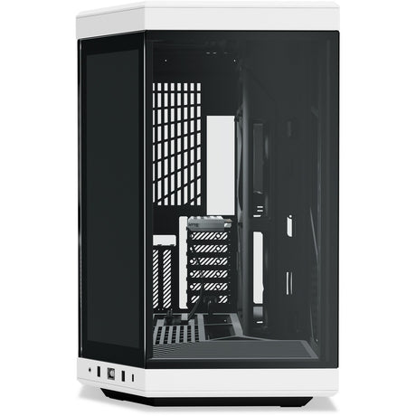 Hyte y70 touch infinite midi tower behuizing (wit zwart | 2x usb-a | 1x usb-c | tempered glass)