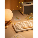 Clavier mécanique sans fil Iqunix zx75 Sunset Ponder (jaune clair, disposition américaine (QWERTY), rose silencieuse Iqunix, 75 %, LED RVB, échangeable à chaud, PBT double prise, 2,4 GHz | Bluetooth 5.1 | USB-C)