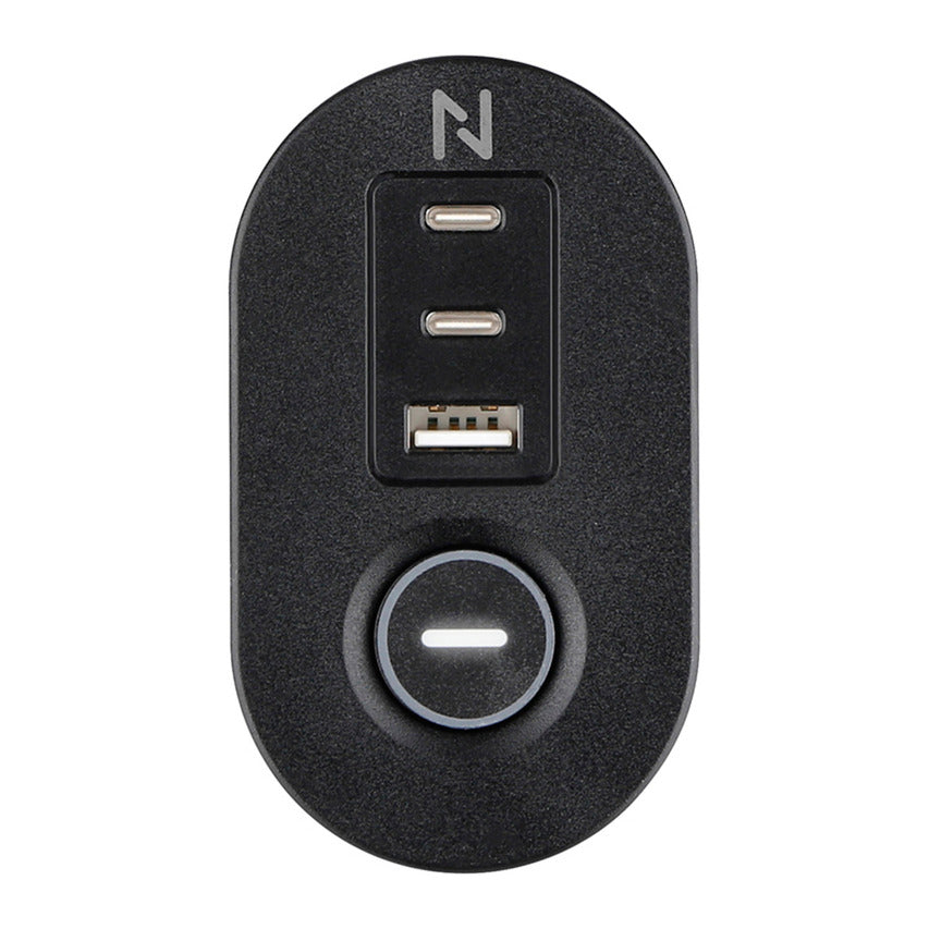 Neomounts ds22-840bl6 prise de bureau avec pince, 1,4 m, intérieur, type f, plastique, noir, alimentation