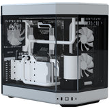 Boîtier tour midi Hyte y60 (blanc noir | 3x USB-A | verre trempé)