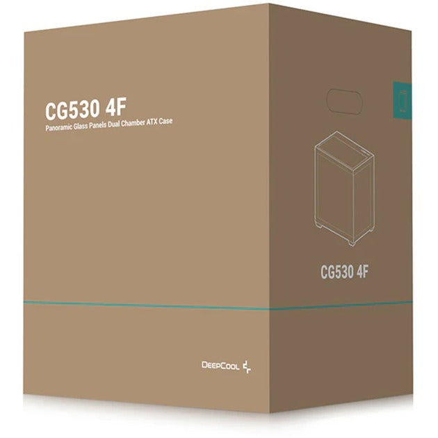 Boîtier tour midi Deepcool CG530 4f (noir | 2x USB-A | 1x USB-C | RGB | verre trempé)