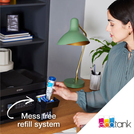 Imprimante jet d'encre tout-en-un Epson ecotank et-4800 avec fonction fax (noir)