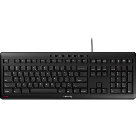 Clavier Cherry Stream (noir, disposition européenne (qwerty), technologie ciseaux sx, 100%)