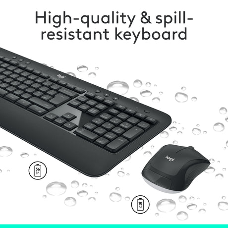 Ensemble clavier et souris sans fil Logitech mk540 qwerty