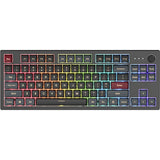 Clavier mécanique Montech mkey dark tkl rgb (noir, disposition américaine (qwerty), gateron g pro jaune, 80 % (tkl), remplaçable à chaud, rgb, pbt)