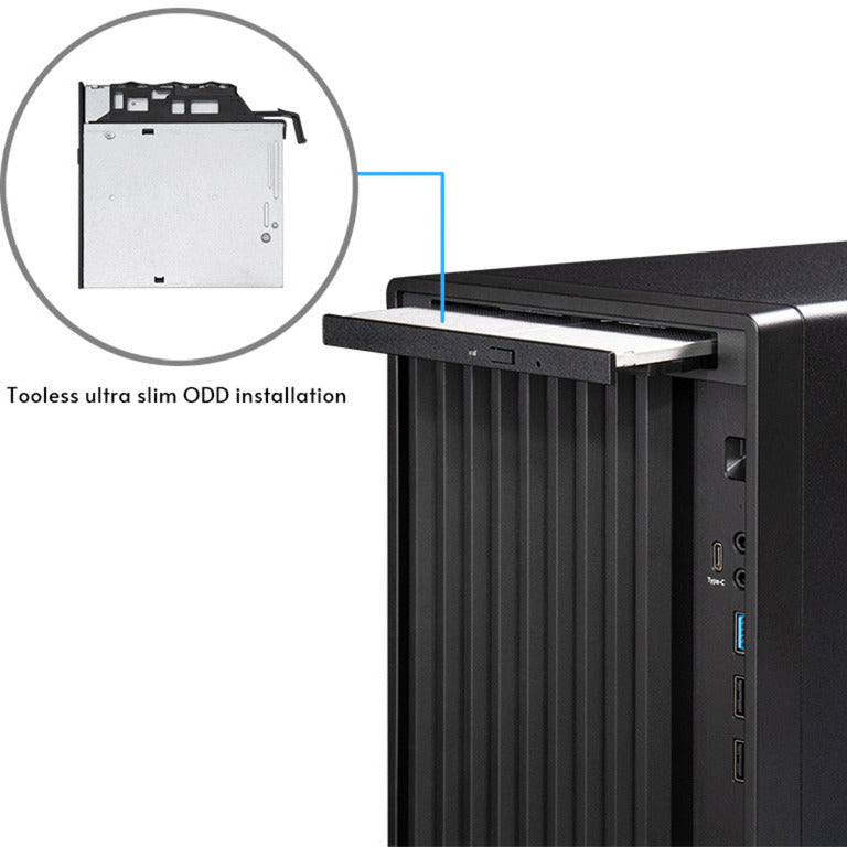 Boîtier mini tour Chieftec uni bs-20b-op (noir | 3x USB-A | 1x USB-C)