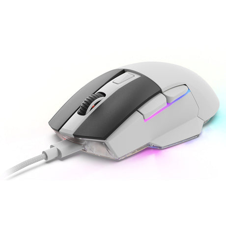 Souris de jeu Sharkoon Skiller sgm50w (blanc, 400 - 6400 dpi, LED RVB)