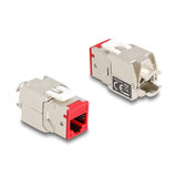 Delock module keystone prise rj45 vers lsa cat 6a sans outil, 8 pièces (multicolore)