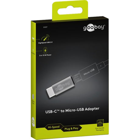 Adaptateur Goobay USB-C vers micro-USB (gris)