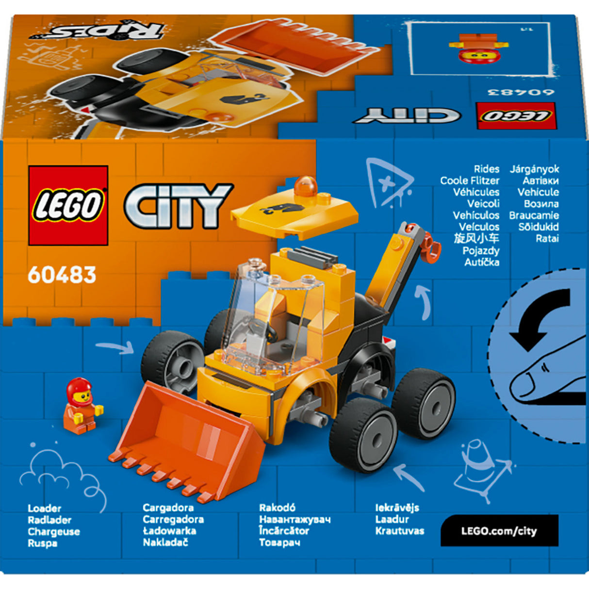 Lego city brique monte 60483 véhicules chargeur de construction | 2 pièces