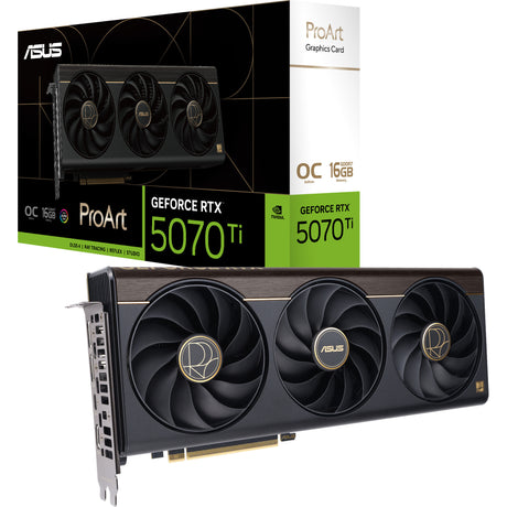 Asus proart geforce rtx 5070 ti oc grafische kaart (2x displayport, 1x hdmi 2.1, 1x usb-c, dlss 4)