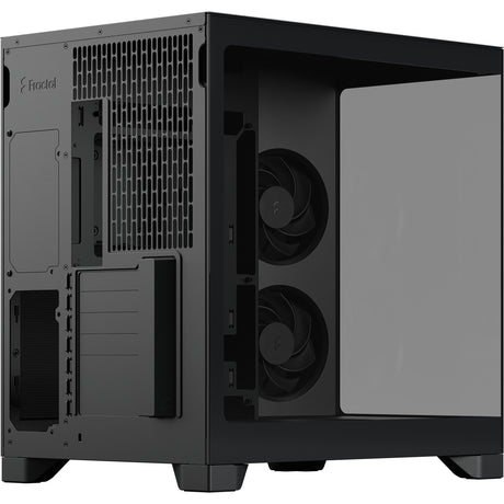Boîtier tour midi Fractal design pop 2 vision (noir | 1x USB-A | 1x USB-C | verre trempé)