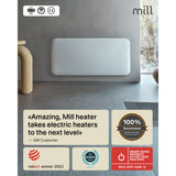 Panneau chauffant WiFi Mill Steel pa1500wifi4a, convecteur 1500 watts (blanc, WiFi 2,4 GHz (WiFi 6), Bluetooth 5.2, ZigBee 3.0 + application)
