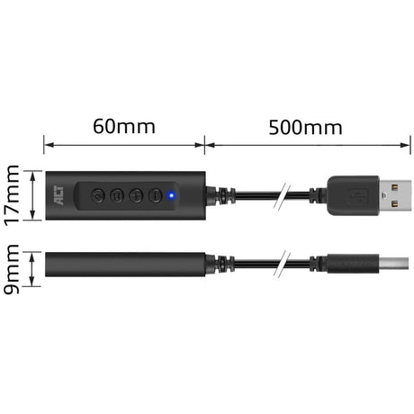Act connectivité USB-A carte son externe (noir)