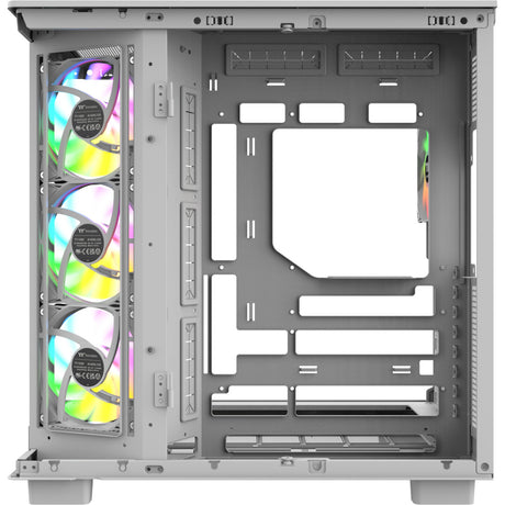 Boîtier tour MIDI Thermaltake View 380 XL WS ARGB (couleur bois blanc | 2x USB-A | 1x USB-C | RVB | verre trempé)