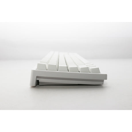 Ducky Zero 6108 clavier de jeu mécanique RVB blanc pur (blanc, disposition américaine (qwerty), bleu cerise mx2a, 100 %, LED RVB, pbt double-shot, échange à chaud, 2,4 GHz | Bluetooth | USB-C)