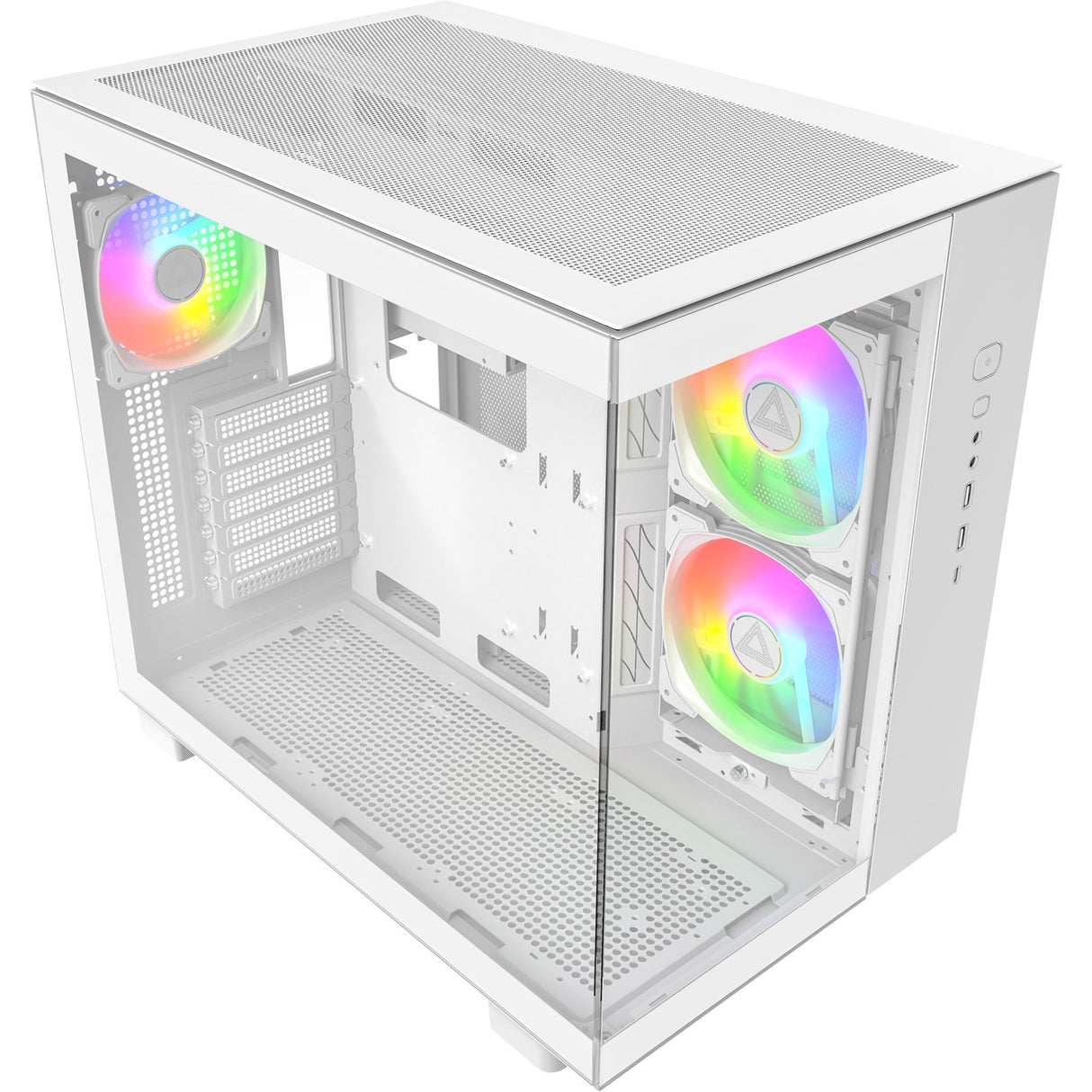 Boîtier tour midi Montech king 65 pro (blanc | 2x USB-A | 1x USB-C | fenêtre)