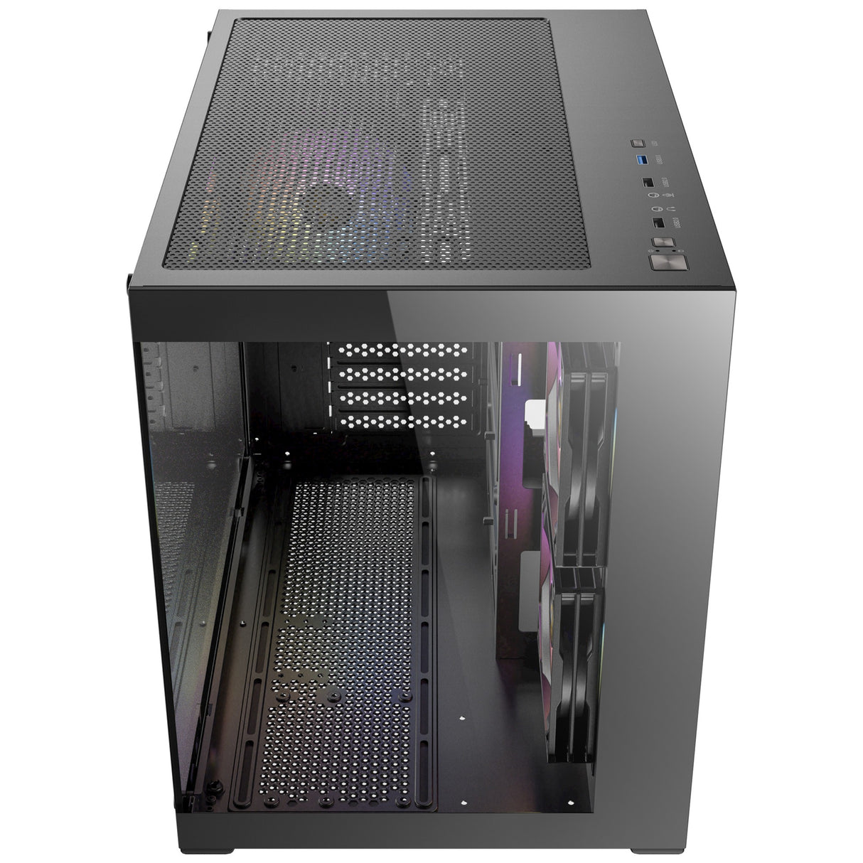 Boîtier mini tour Antec cx600m argb (noir | 3x usb-a | verre trempé)