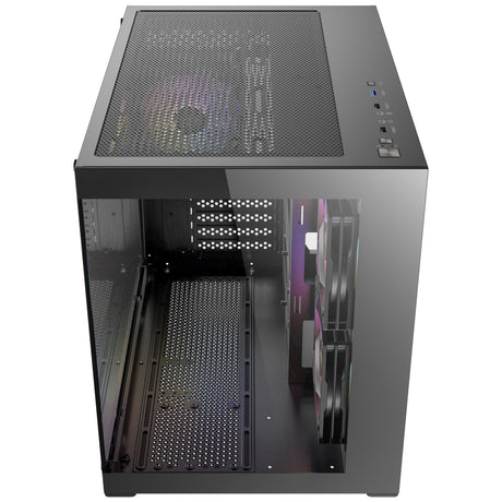 Boîtier mini tour Antec cx600m argb (noir | 3x usb-a | verre trempé)