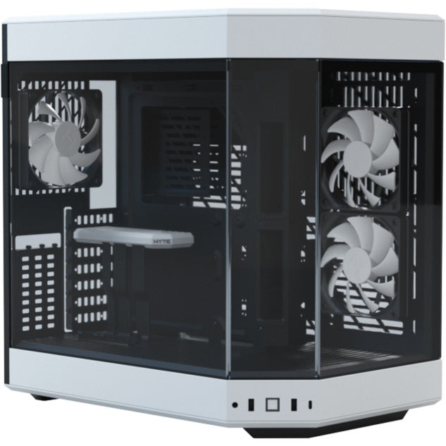 Boîtier tour midi Hyte y60 (blanc noir | 3x USB-A | verre trempé)