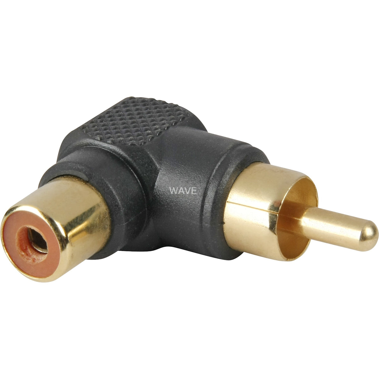 Goobay adaptateur rca > rca (noir, angle 90º)