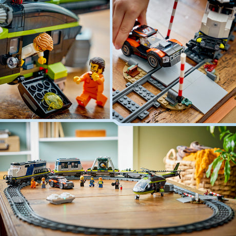 Lego ® city vol dans un train de police - ensemble de train jouet - 60508