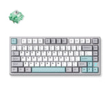 Mchose z75s gris bleu chou tofu couvercle supérieur en métal clavier mécanique RVB sans fil (gris, disposition américaine (qwerty), ktt chou tofu v2, 75 %, RVB, hot swap, double-shot pbt, sans fil | Bluetooth | USB-C)