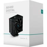 Deepcool AK400 Refroidisseur de processeur RVB numérique (noir, connecteur de ventilateur PWM à 4 broches)
