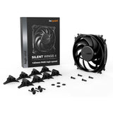 Soyez silencieux! Ventilateur de boîtier haute vitesse Silent Wings 4 PWM (noir, 120 x 120 x 25 mm)