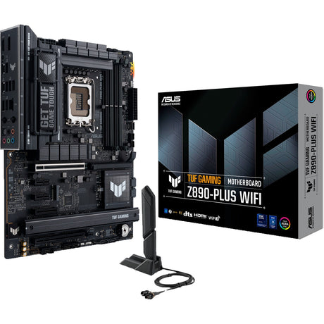 Carte mère Asus Tuf Gaming Z890-Plus WiFi Socket 1851 (RAID, 2,5 Go-LAN, WiFi 7, BT, Son, ATX)
