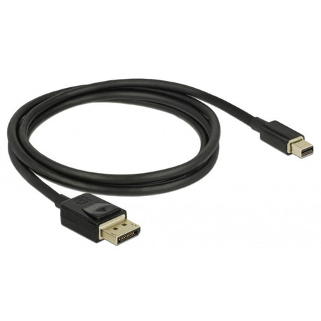 Delock câble mini displayport > displayport (noir, 1 mètre, 8k 60 hz)