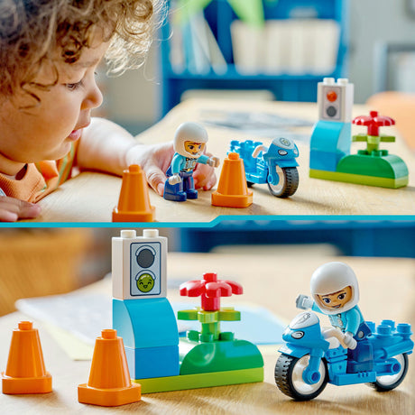 Lego Duplo 10471 moto de police bleue