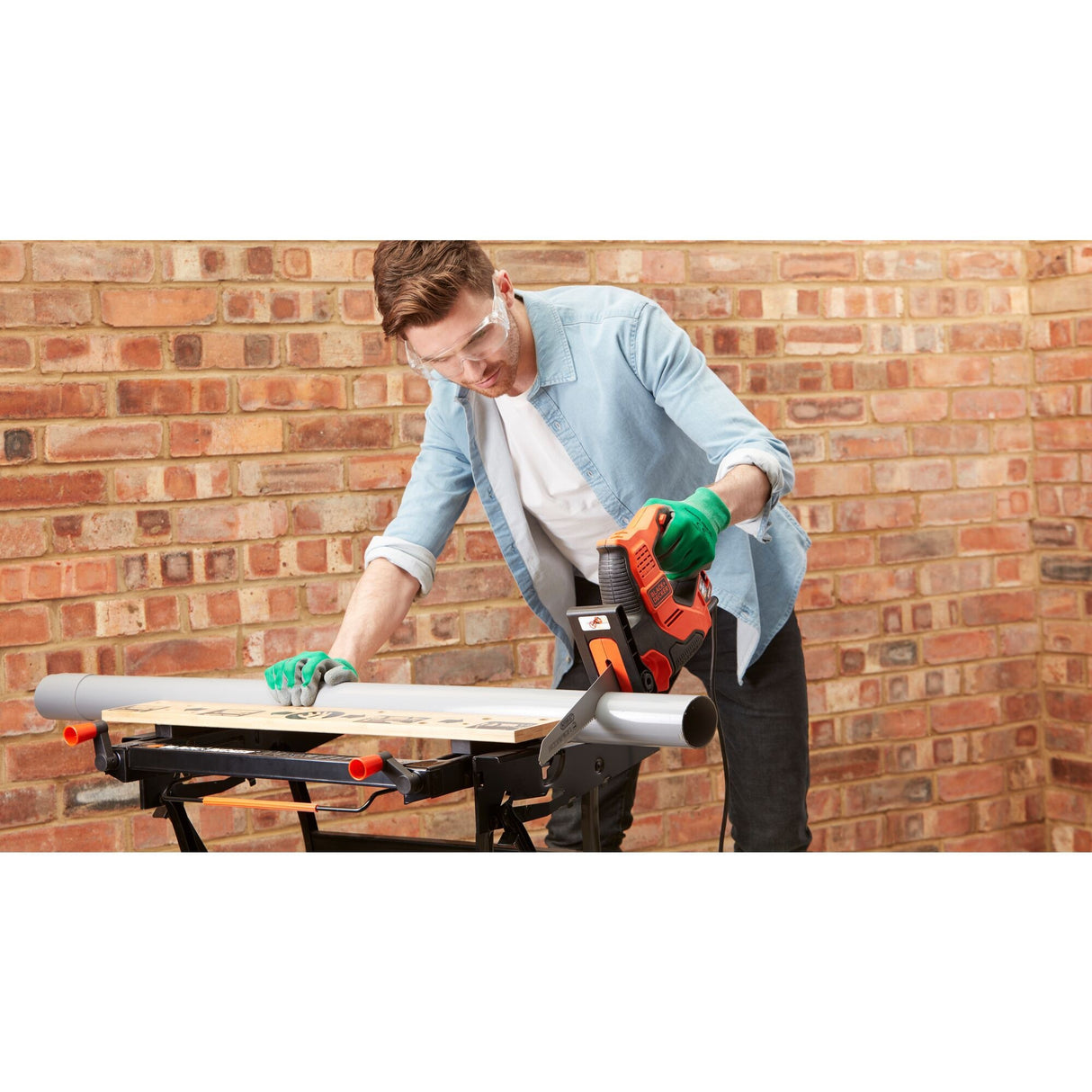 Scie alternative Black+decker 500w scorpion avec technologie de sélection automatique rs890k-qs (orange noir)