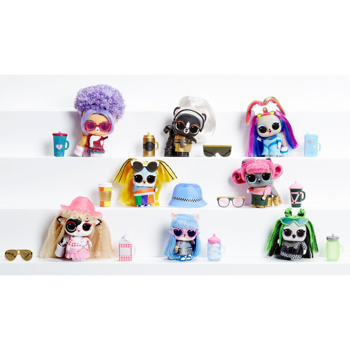 Mga divertissement mdr surprendre! - poupée cheveux cheveux cheveux animaux de compagnie (produit d'assortiment)