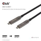 Câble USB-C complet Club 3D, 15 m (noir, 8k60hz 10gbps 60w)