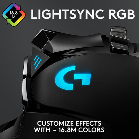 Souris de jeu haute performance Logitech g502 hero (noir, 100 - 25 600 dpi, LED RVB)