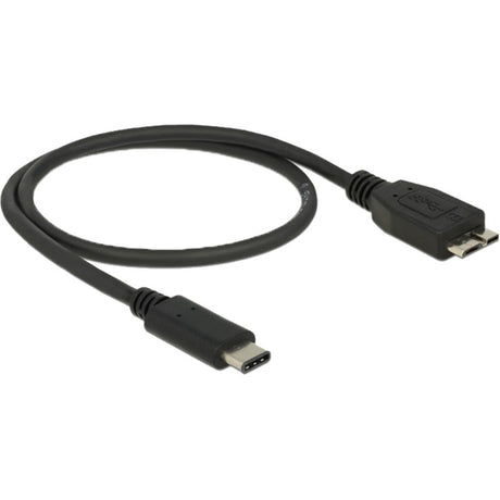 Delock Adaptateur micro-USB USB-C 3.1 > USB 3.1 (noir, 0,5 mètre, USB 3.1 gen 2)