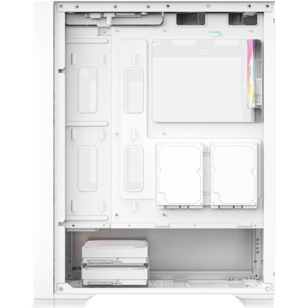Boîtier tour midi en maille Xyz PC Gear Airone 300-X (blanc | 1x USB-A | 1x USB-C | Verre trempé)