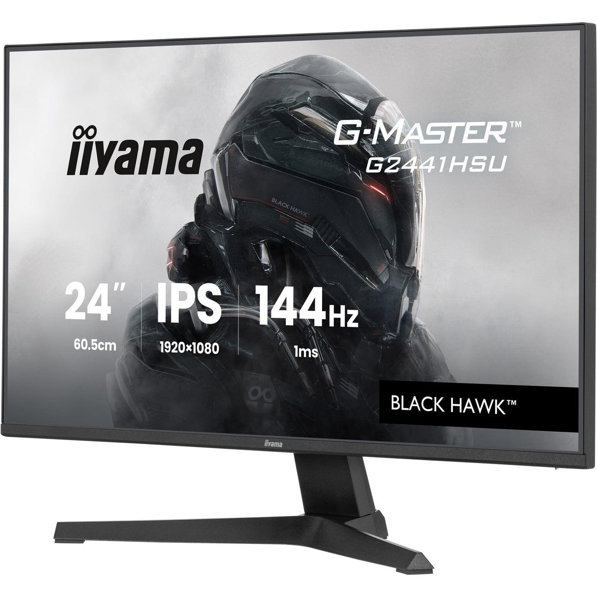 Moniteur de jeu Iiyama G-Master Black Hawk G2441HSU-B1 23,8 (noir, HDMI, DisplayPort, 2x USB-A, USB-B, 144 Hz)